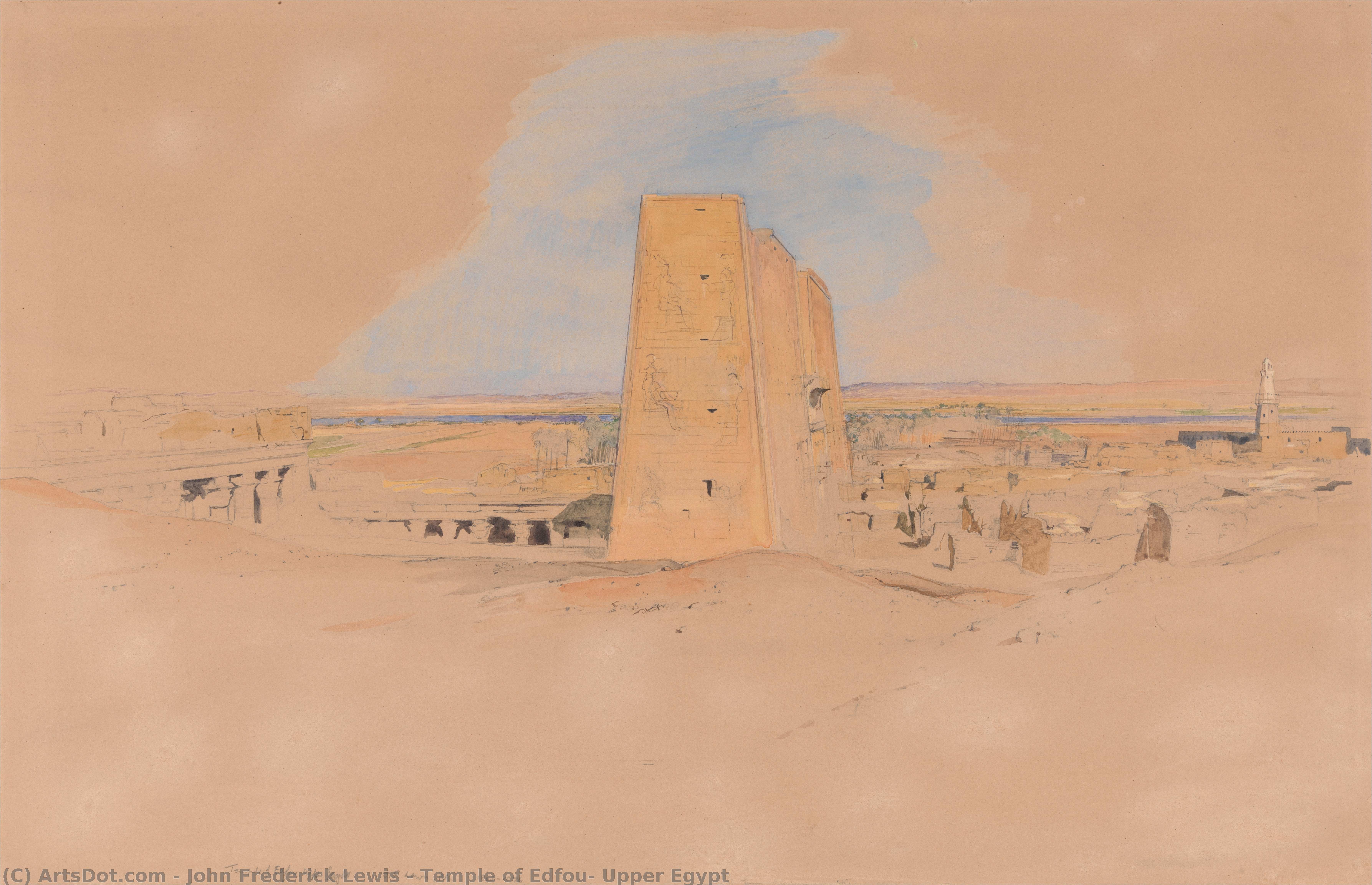 Temple Of Edfou, Upper Egypt — John Frederick Lewis