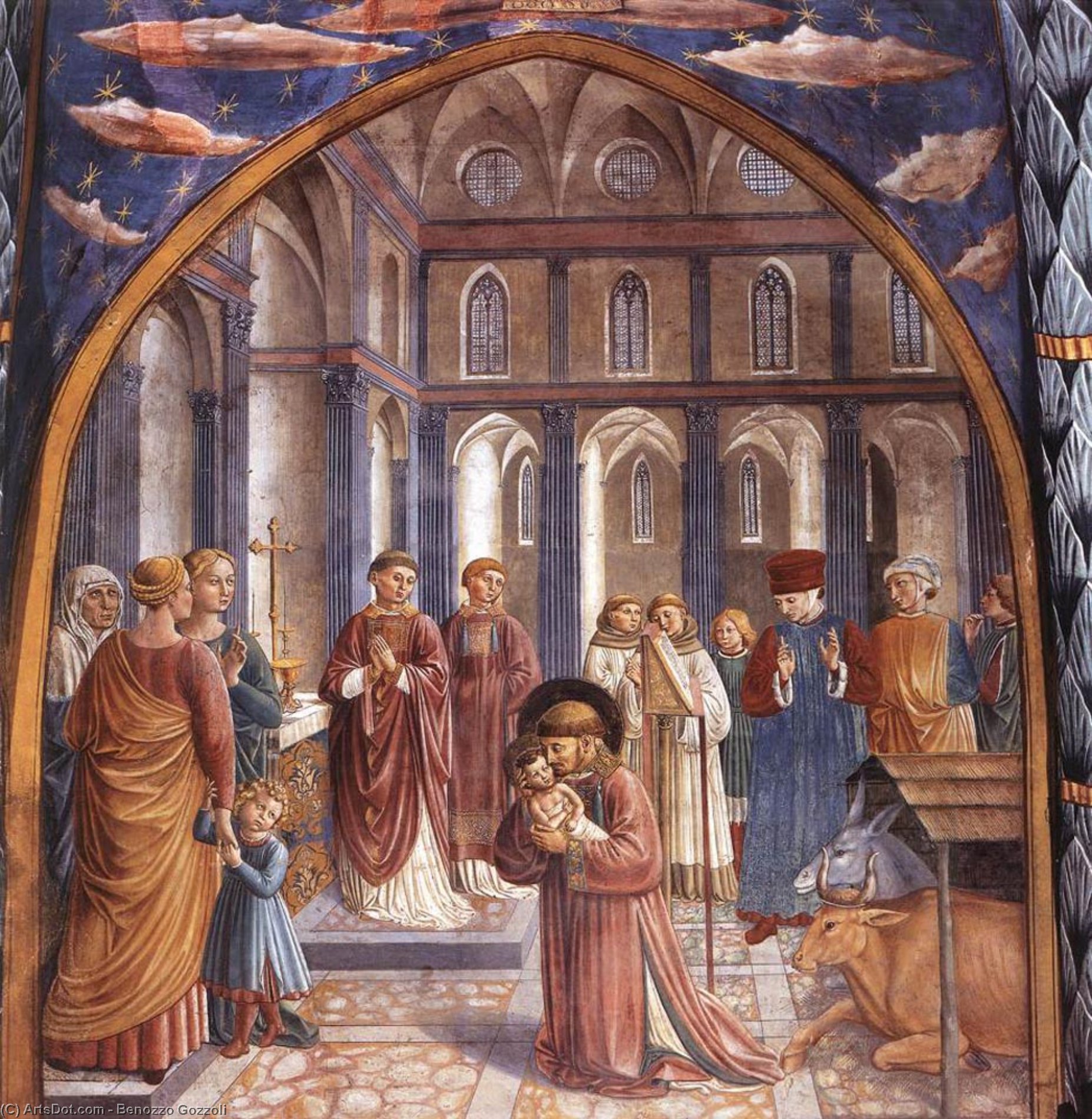 Scenes From The Life Of St Francis (scene 9, North Wall) — Benozzo Gozzoli