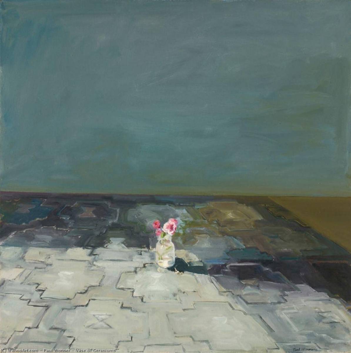 Vase Of Geraniums — Paul Wonner