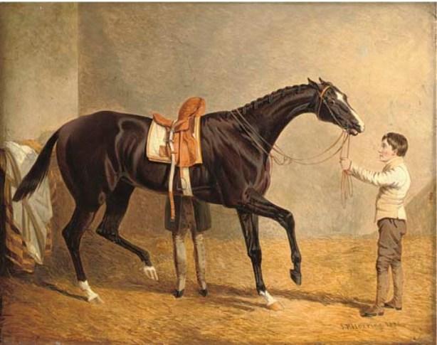 Queen Of Trumps In A Stable, With Two Grooms — John Frederick Herring Senior