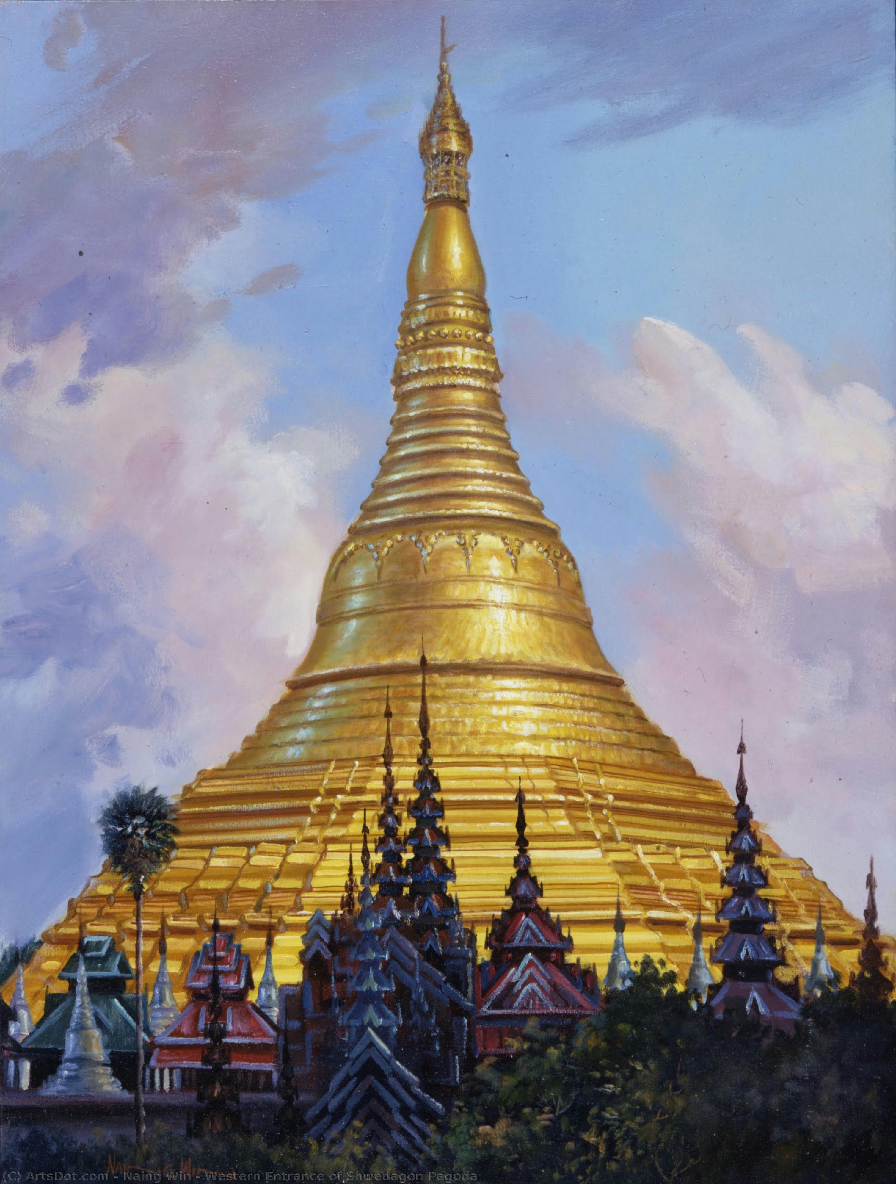 Western Entrance Of Shwedagon Pagoda — Naing Win