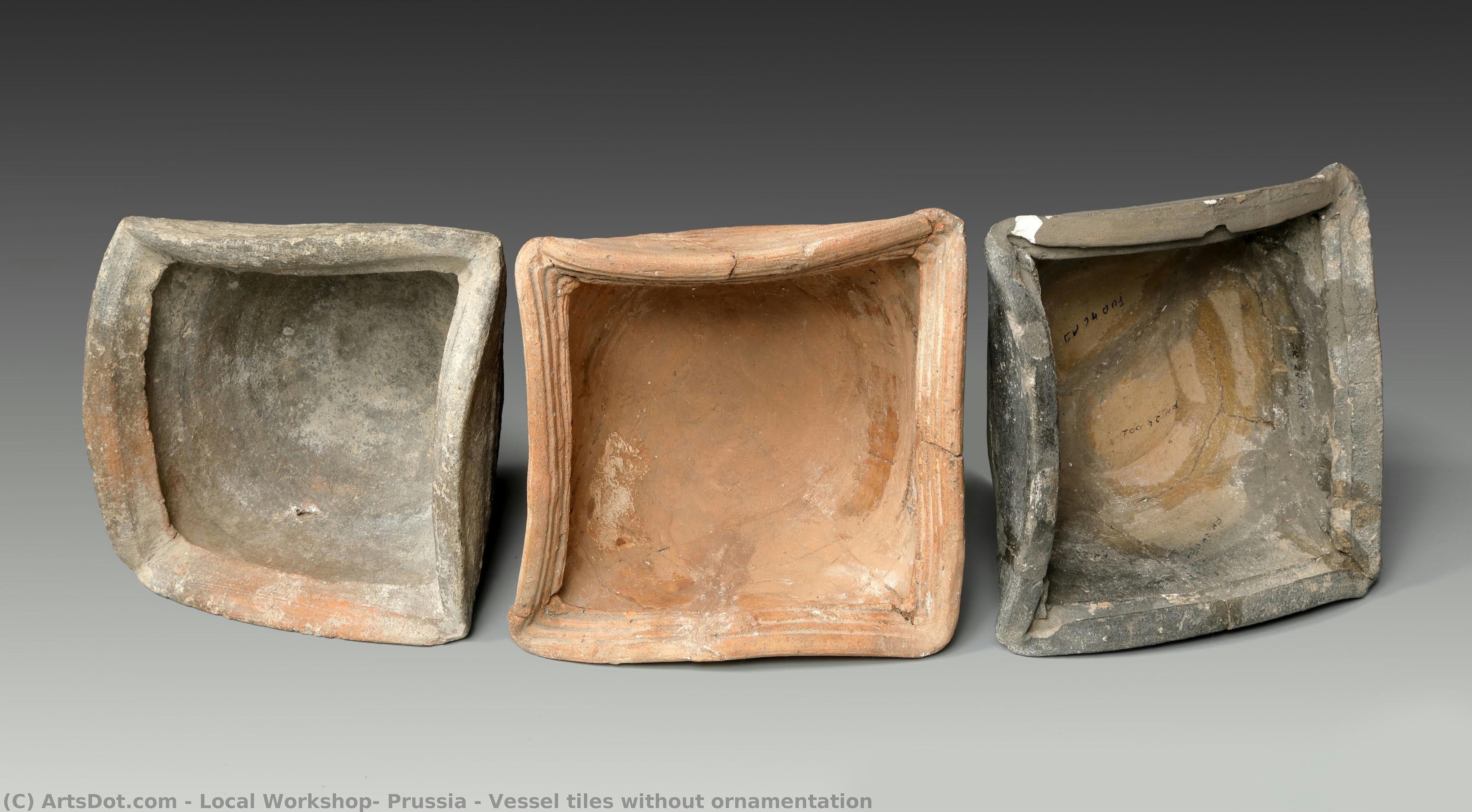Vessel Tiles Without Ornamentation — Local Workshop, Prussia
