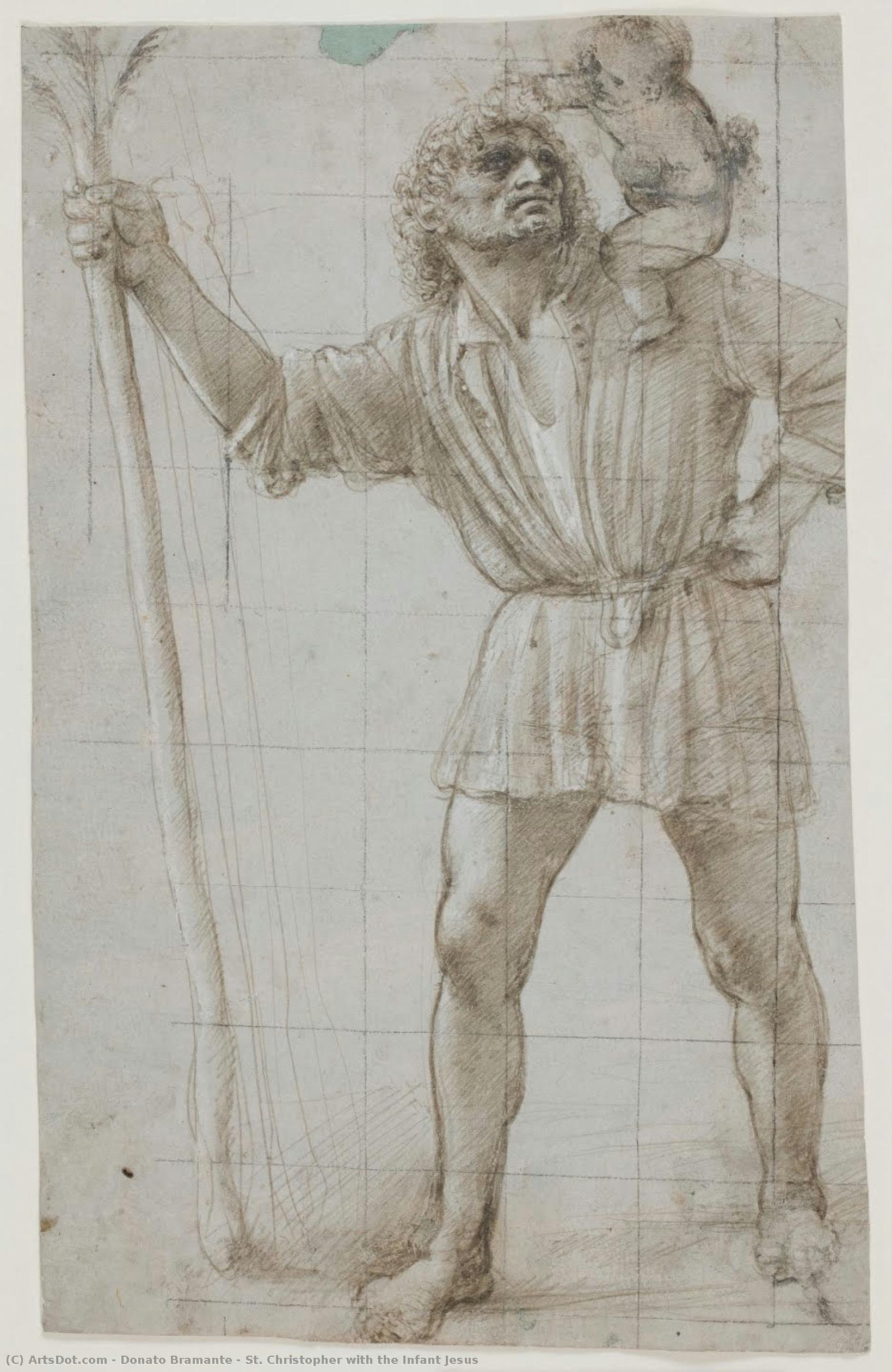 St. Christopher With The Infant Jesus — Donato Bramante