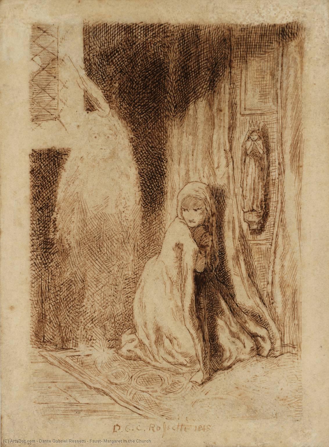 Faust: Margaret In The Church — Данте Габријел Росети