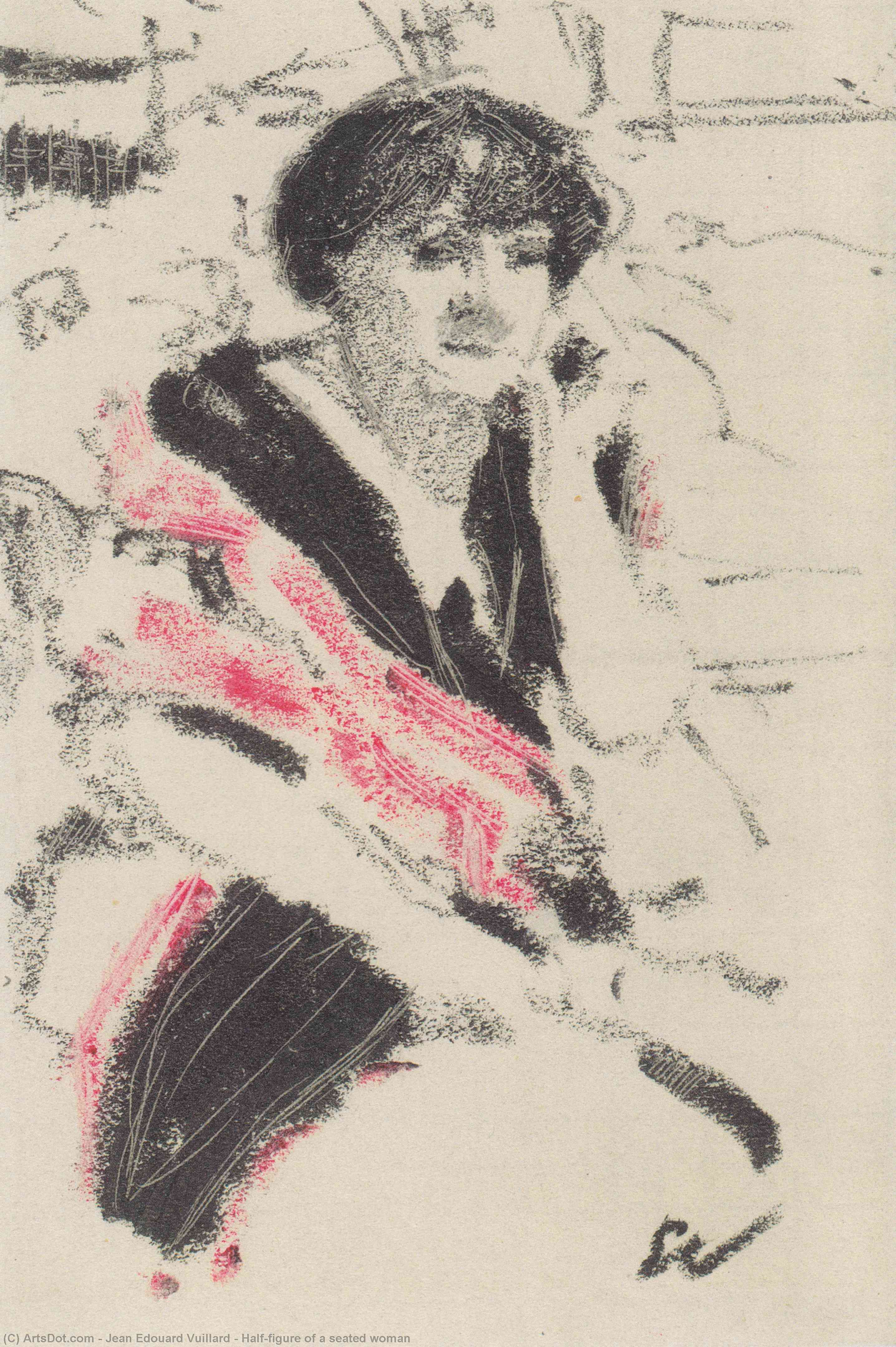 Half-figure Of A Seated Woman — Jean-édouard Vuillard