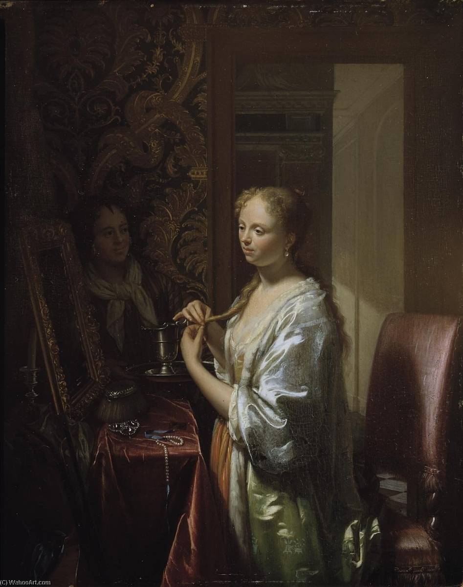 Lady Attending To Her Toilet — Philip Van Dijk