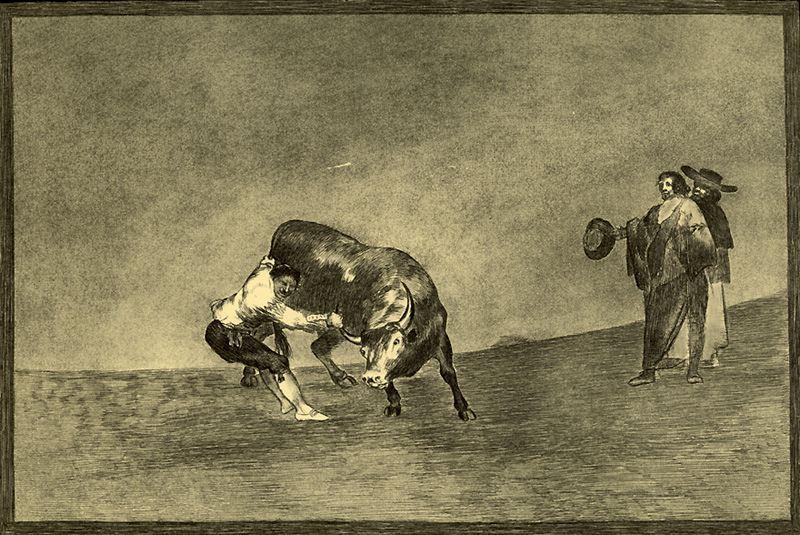 El Mismo Vuelca Un Toro En La Plaza De Madrid — Francisco José De Goya Y Lucientes