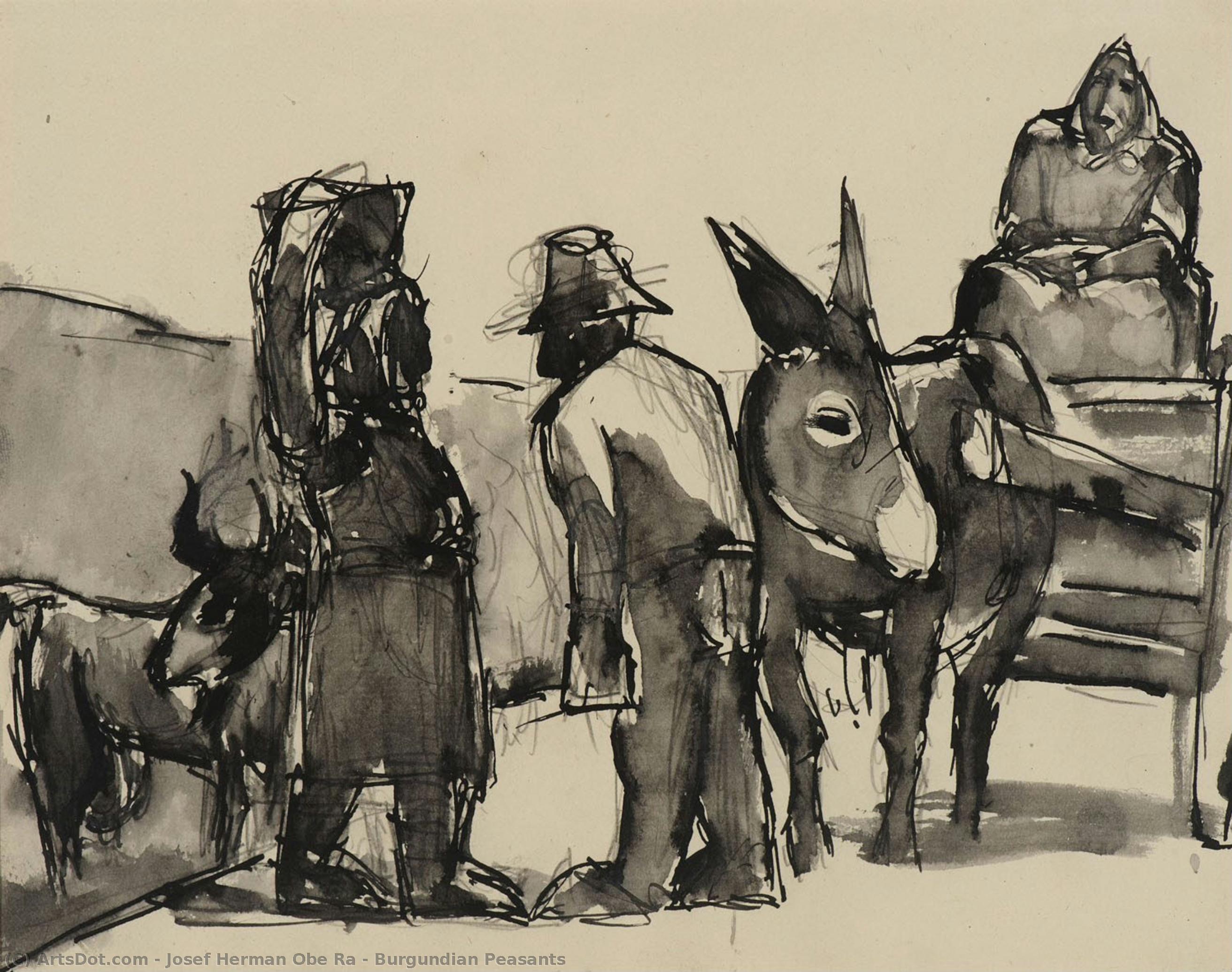 Burgundian Peasants — Josef Herman Obe Ra