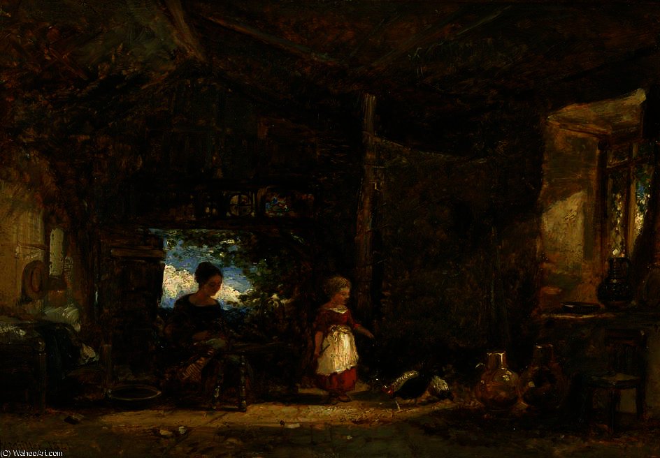 Interior Of A Cottage In Wales — William James Müller