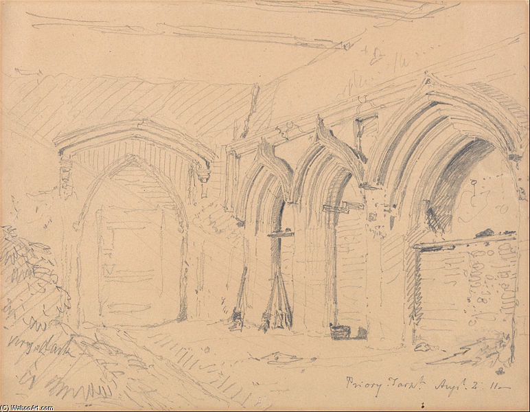 Interior Of The Ruins Of Yarmouth Priory — John Sell Cotman