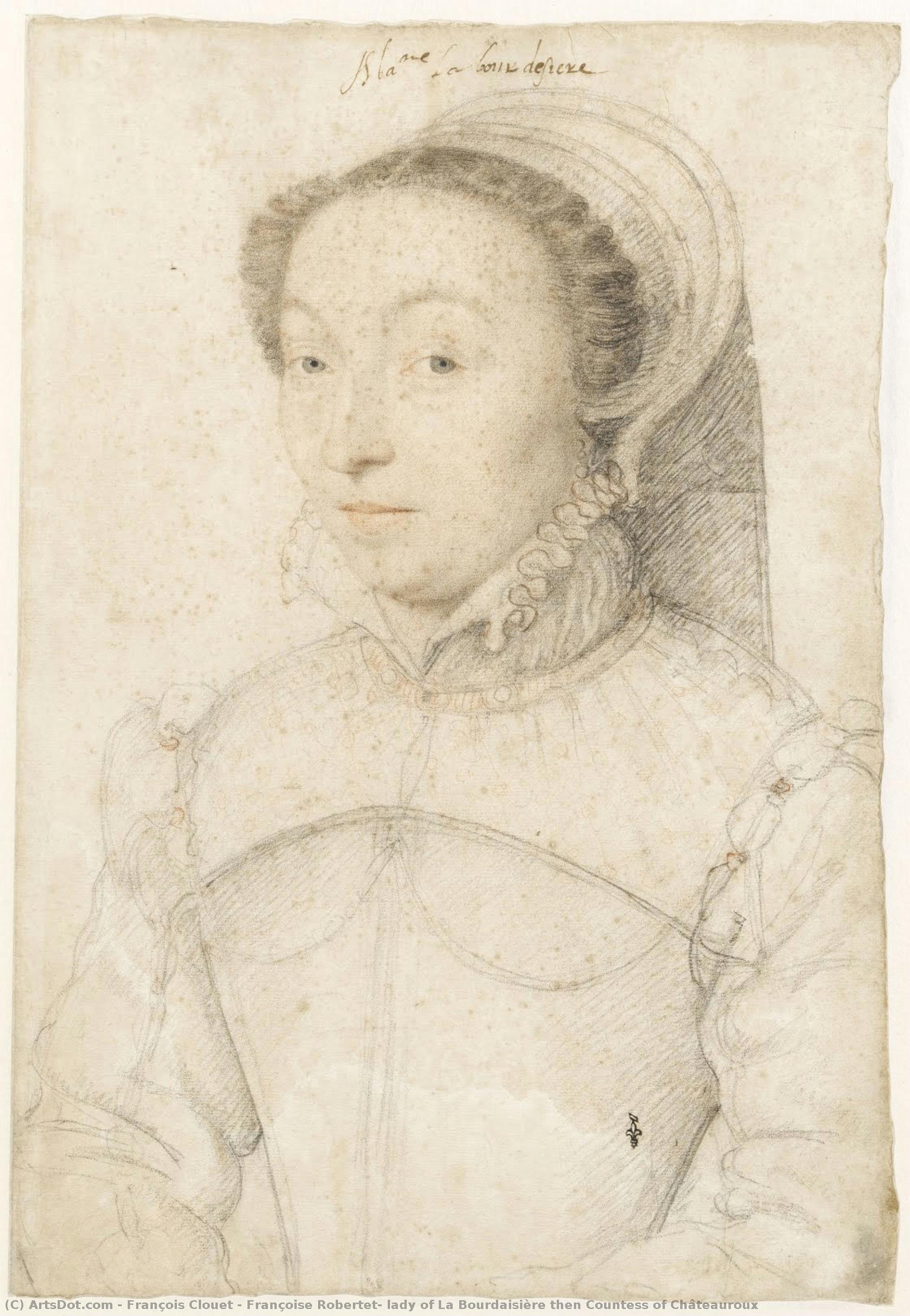 Françoise Robertet, Lady Of La Bourdaisière Then Countess Of Châteauroux — François Clouet