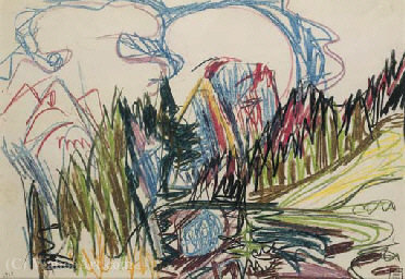 Davoser Landschaft Mit Tinzenhorn — Albert Müller