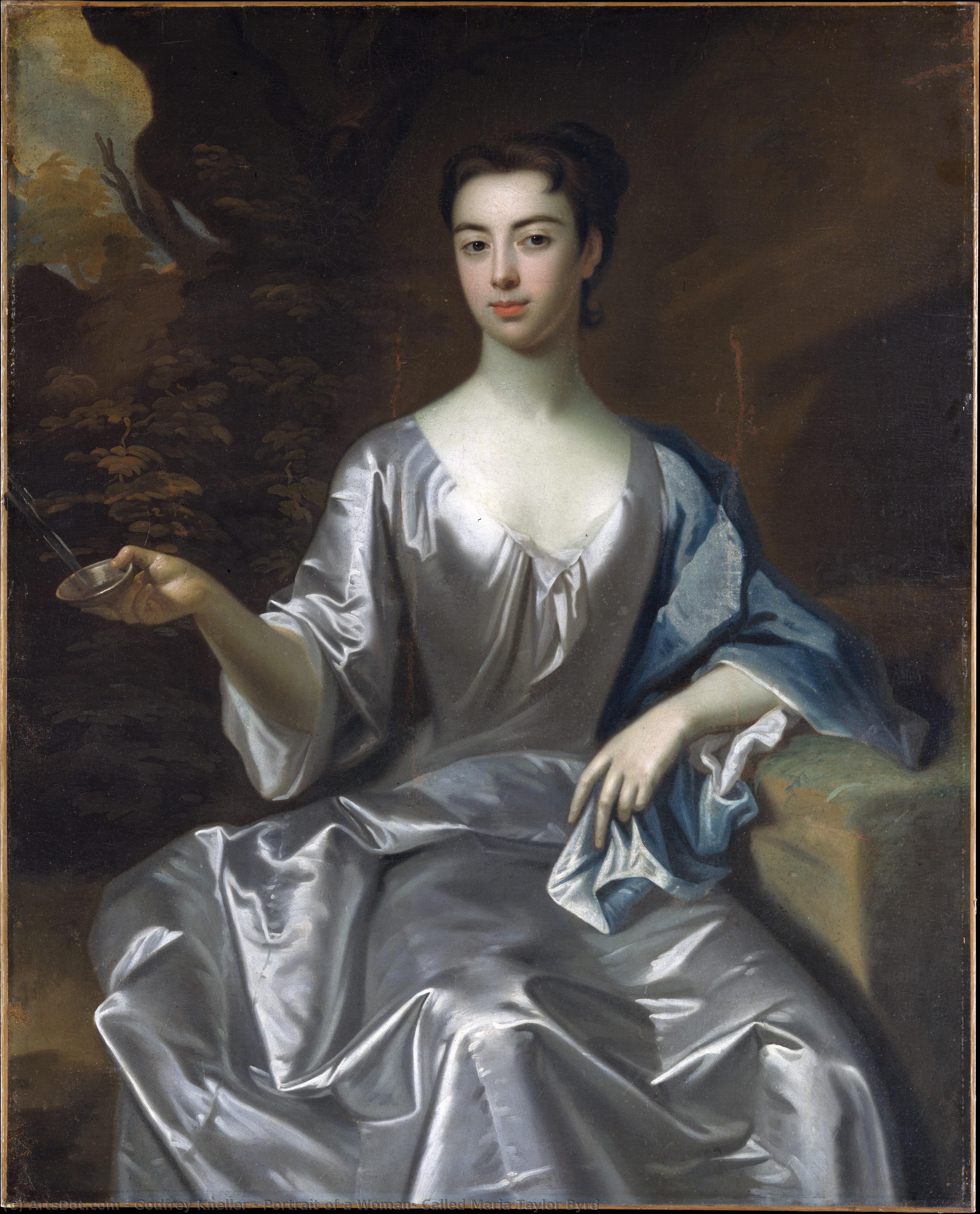 Portrait Of A Woman, Called Maria Taylor Byrd — Godfrey Kneller