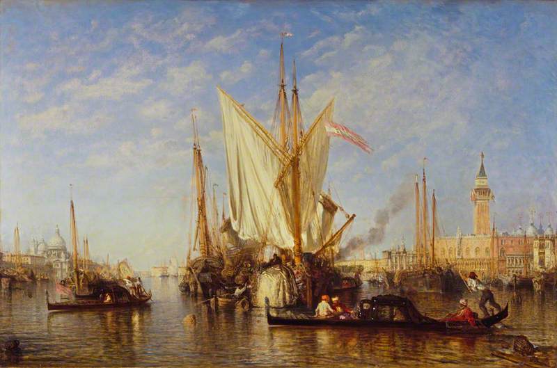 Venice The Bacino Di San Marco With Fishing Boats — Félix François Georges Philibert Ziem
