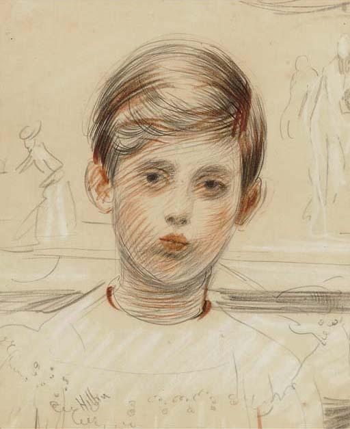 Portrait Of Jean Helleu At Ten Years — Paul César Helleu