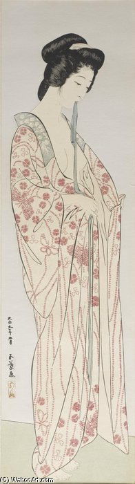 Woman Dressing In A Long Undergarment — Goyō Hashiguchi