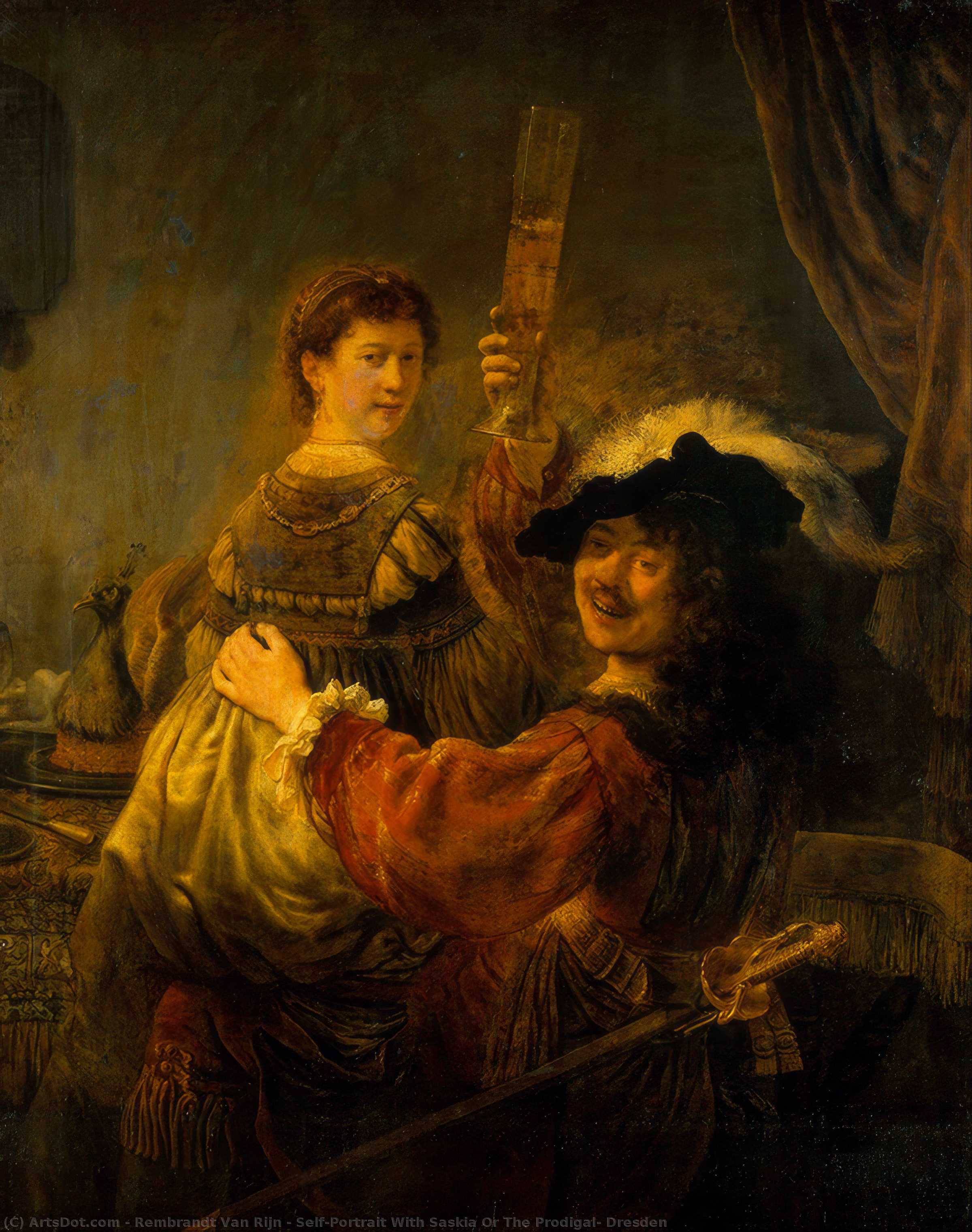 Self-portrait With Saskia Or The Prodigal, Dresden — Рембрант