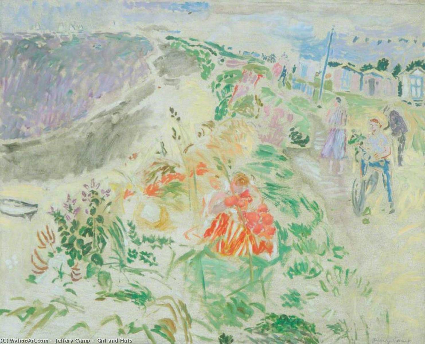 Girl And Huts — Jeffery Camp