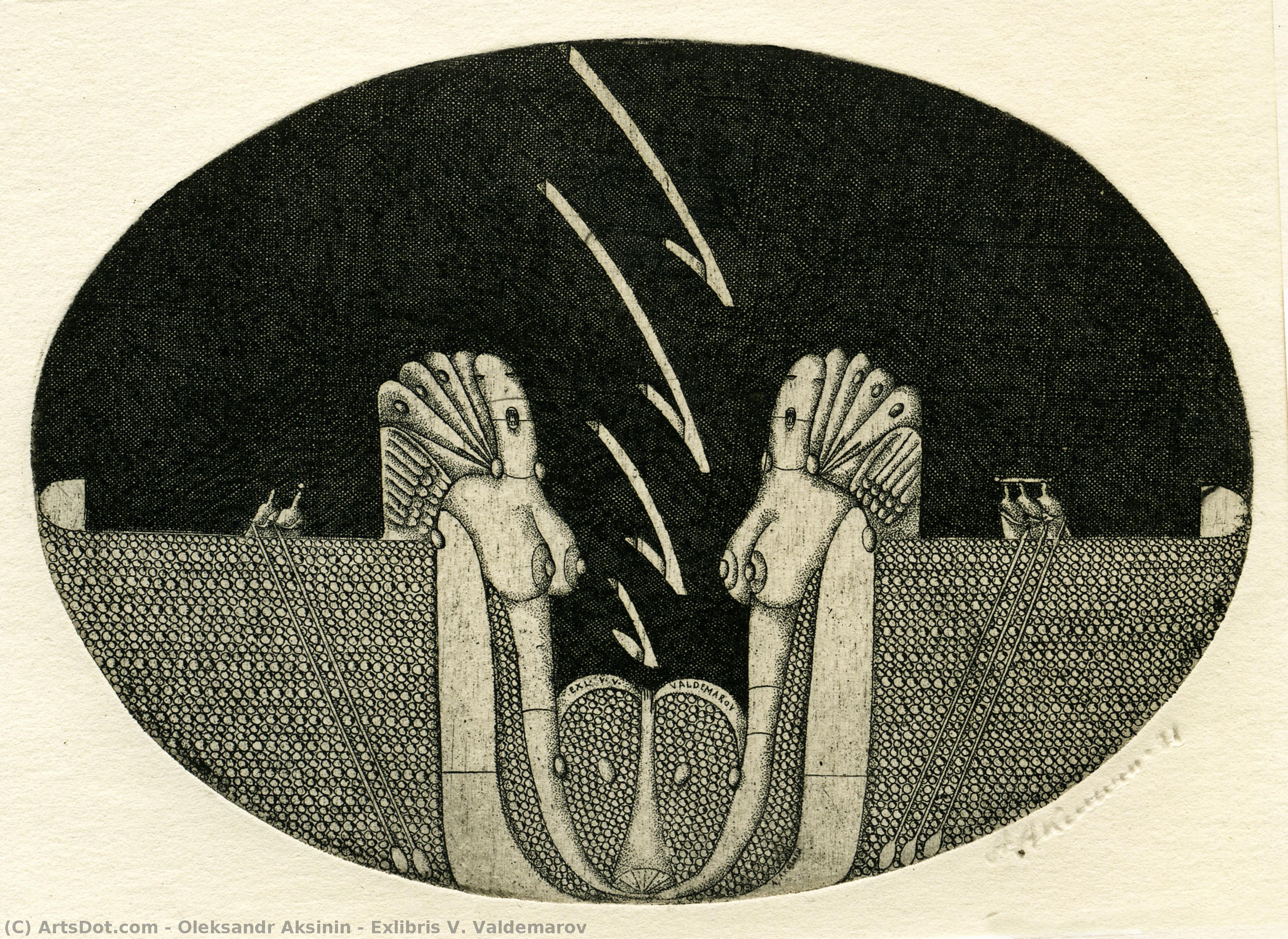 Exlibris V. Valdemarov — Oleksandr Aksinin