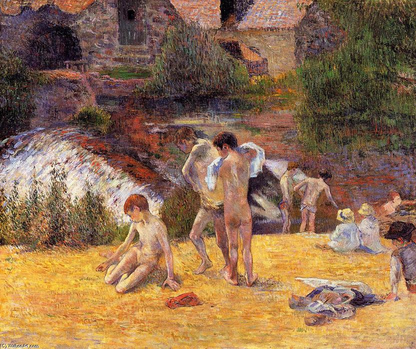 El Moulin Du Bois D'amour Bathing Place — Eugène Henri Paul Gauguin
