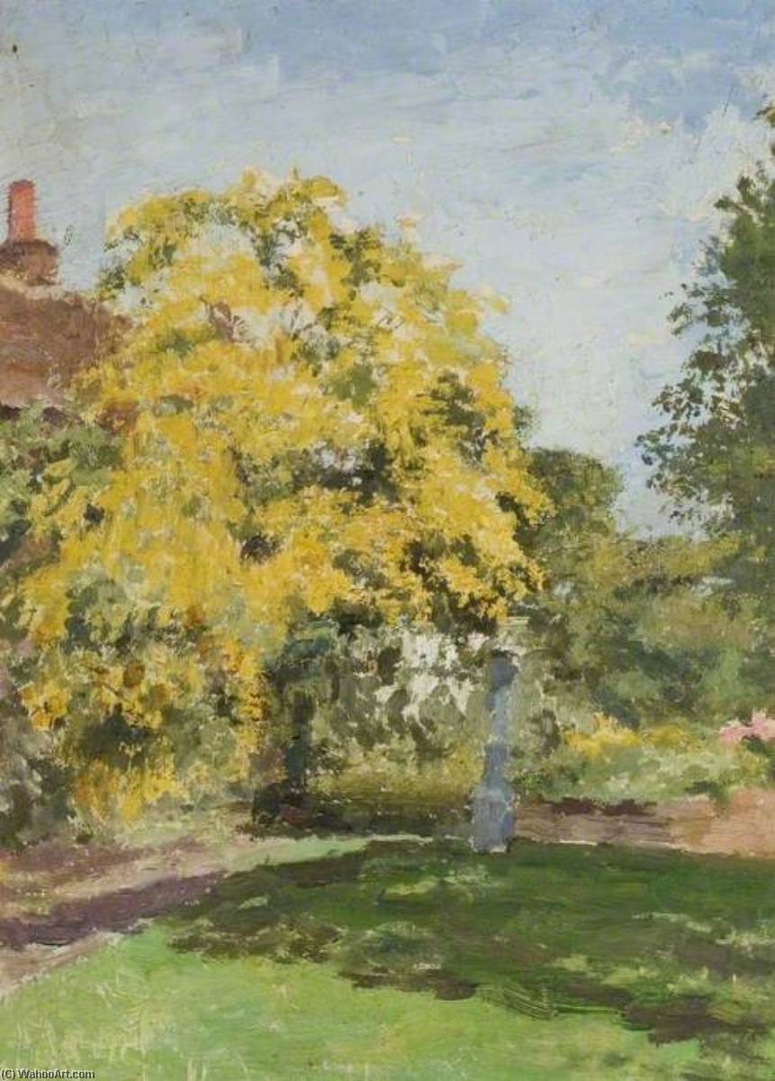 The Garden At Kingsley, Bushey, Looking Toward The House — Lucy Marguerite Frobisher