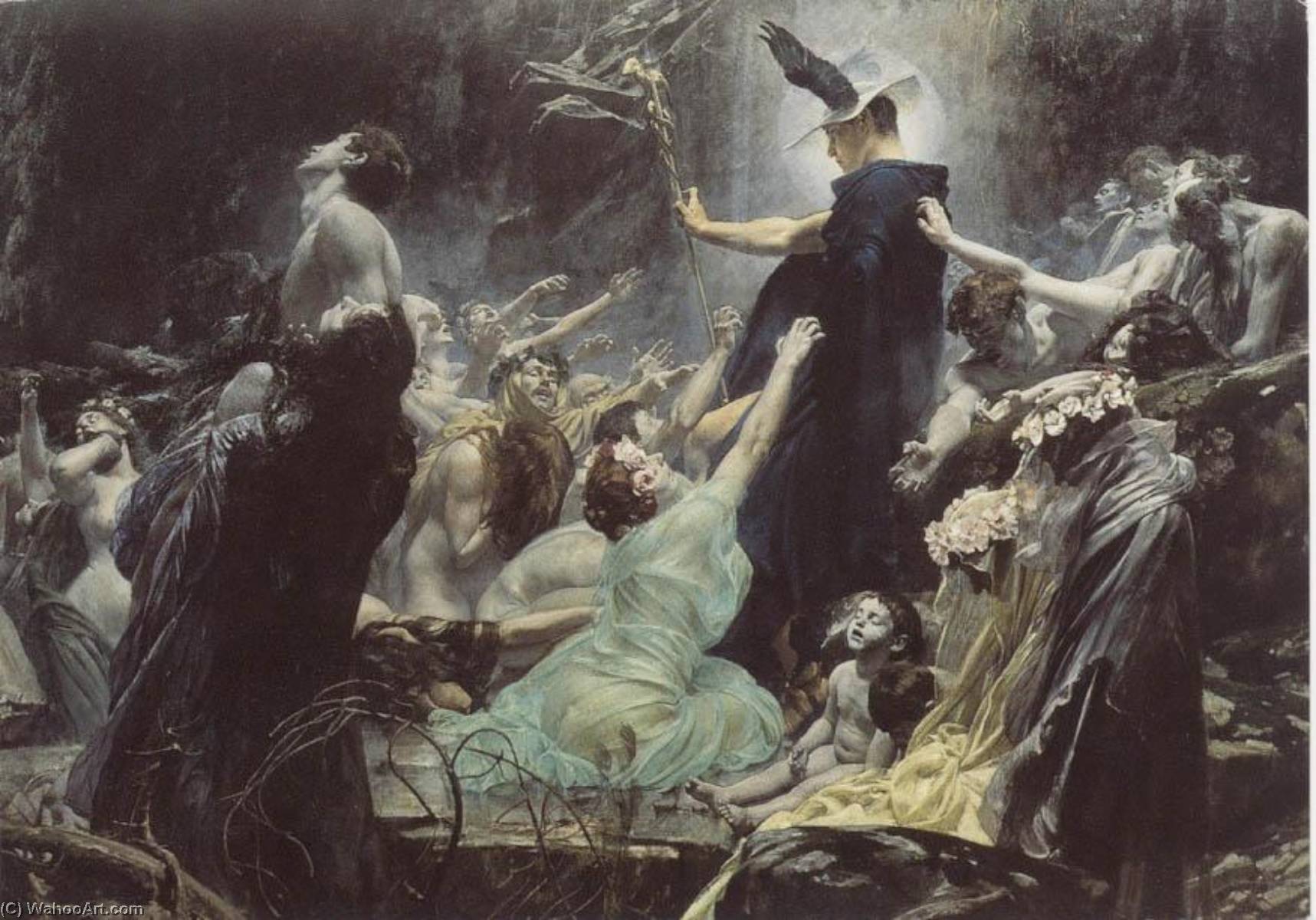 Souls On The Banks Of The Acheron — Adolf Hiremy Hirschl
