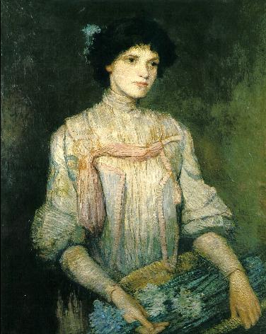 A Flower Girl — Julian Alden Weir