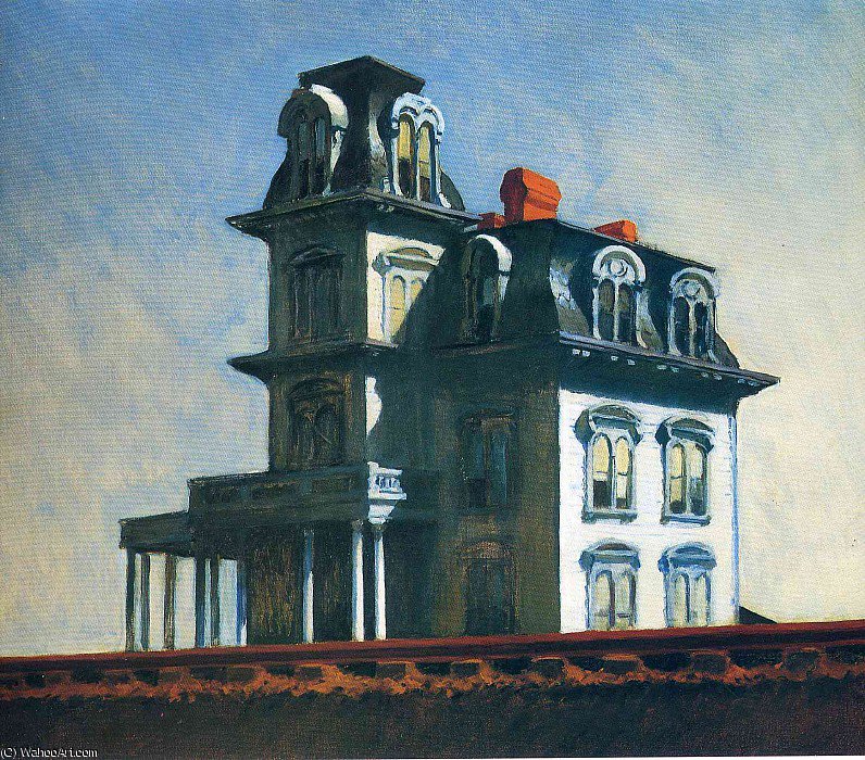 Untitled (6857) Übersetzung Deutsch: Unbetitelte Darstellung Eines Viktorianischen Hauses Unter Blauem Himmel — Edward Hopper