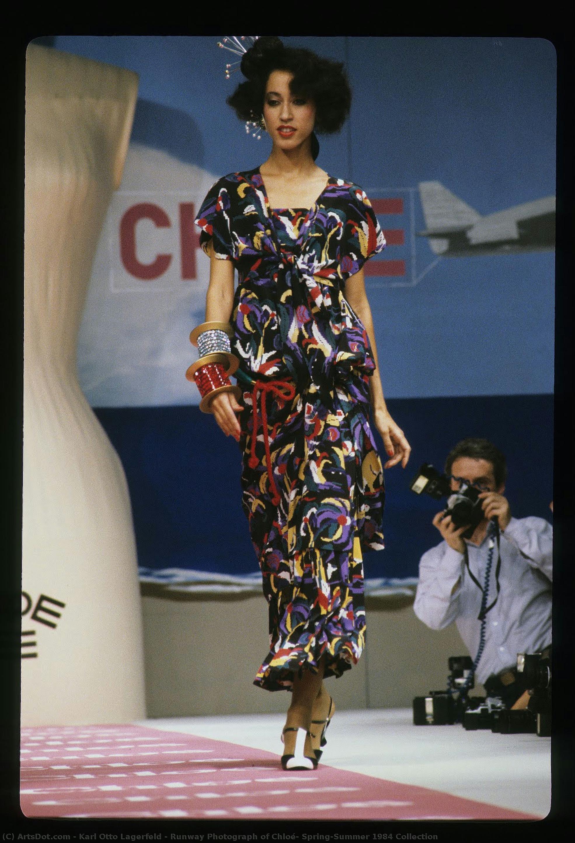Runway Photograph Of Chloé, Spring/summer 1984 Collection — Karl Otto Lagerfeld