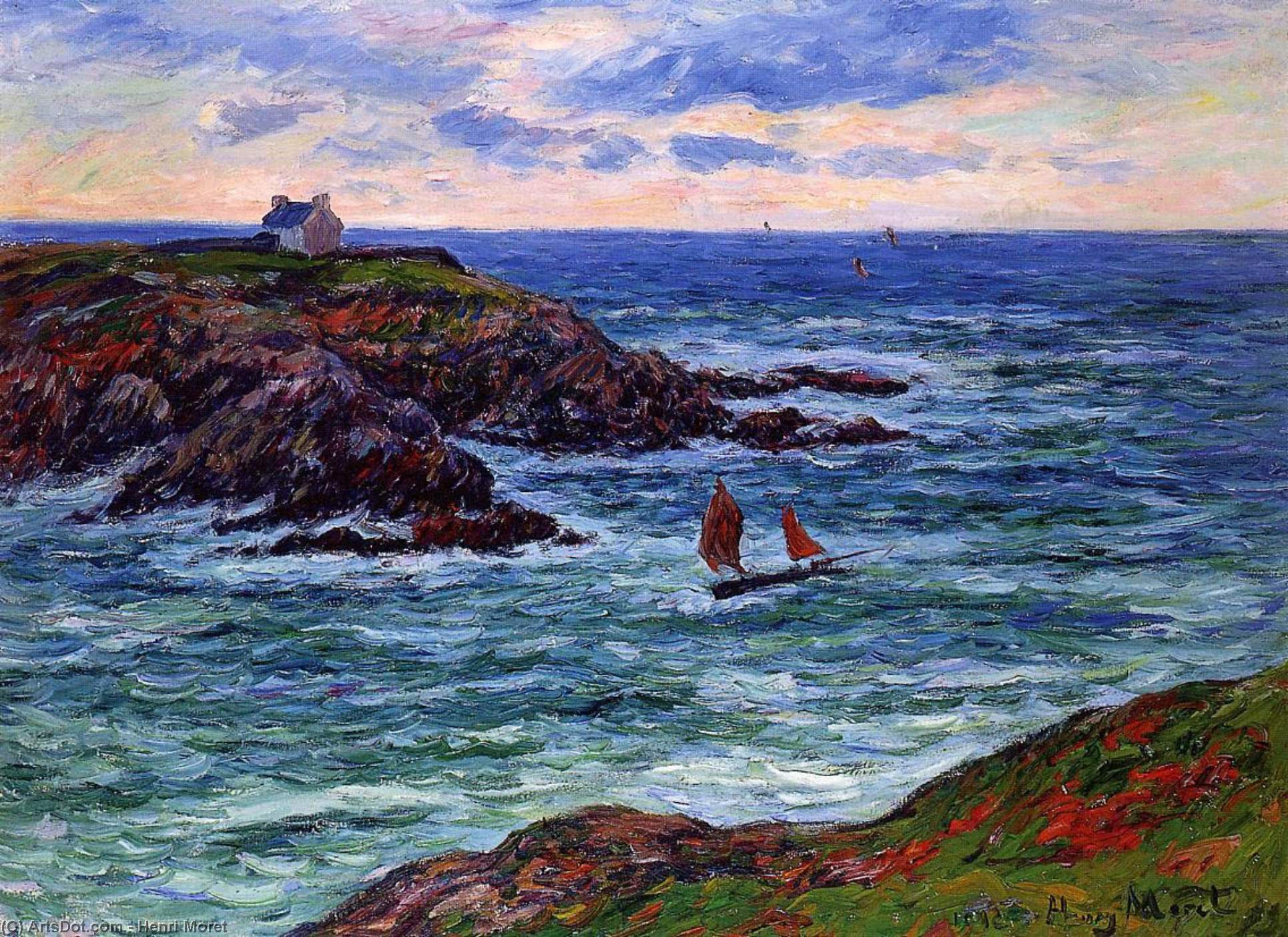 Seascape: Doelan, Brittany — Henri Moret