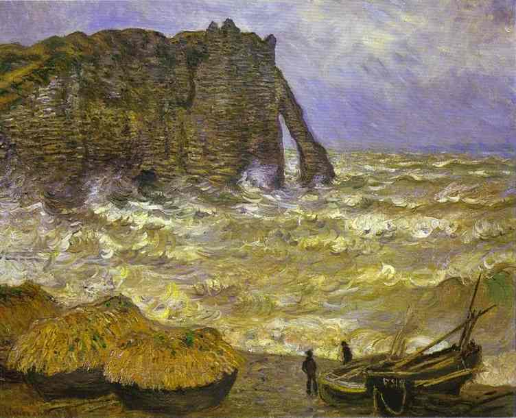 Rough Sea - Etretat — Claude Monet