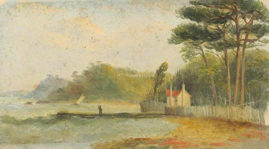 A River Scene With A House And A Jetty — Arthur Wellington Fowles