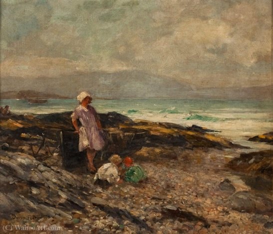 Children Gathering Shells — David Fulton