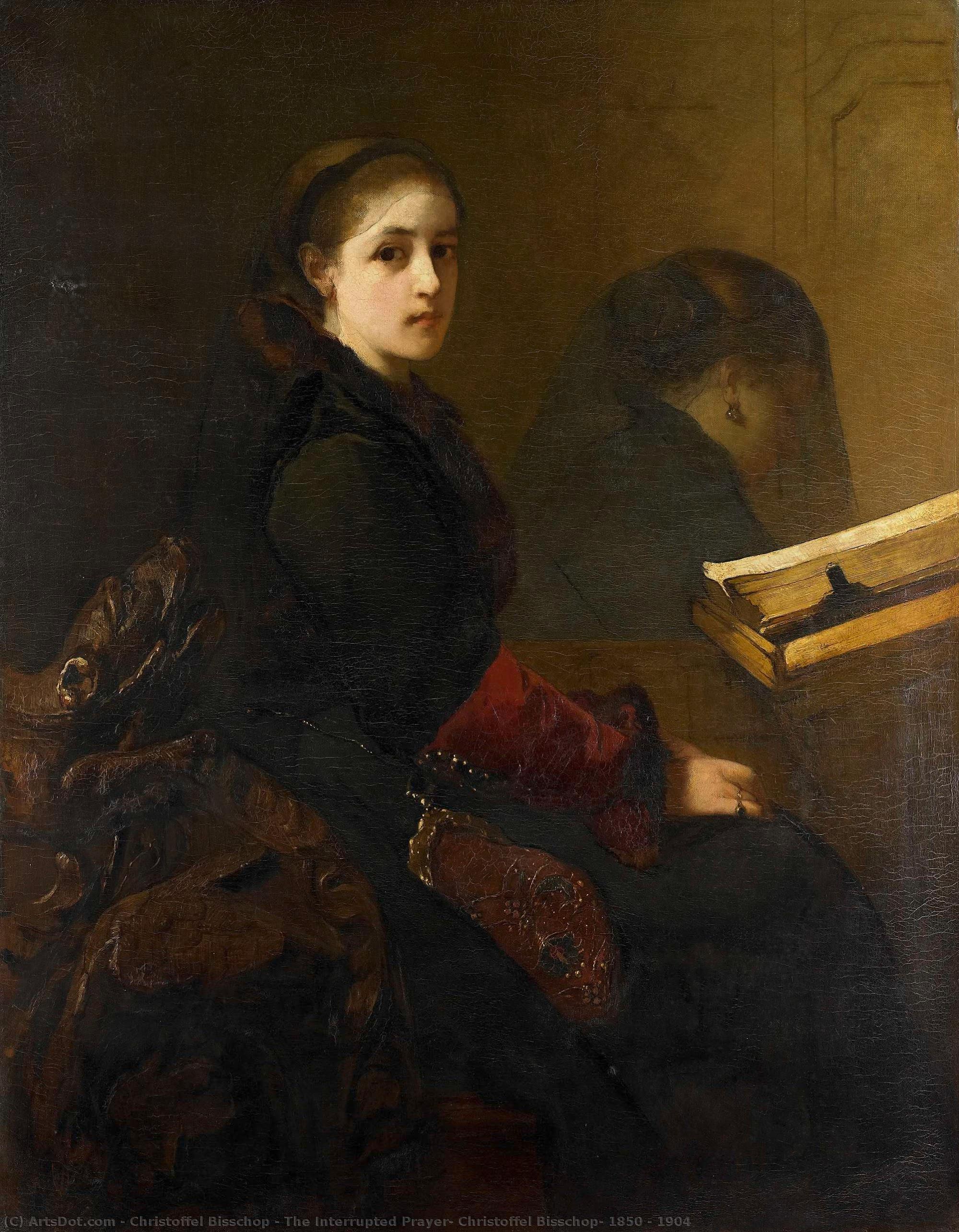 The Interrupted Prayer, Christoffel Bisschop, 1850 - 1904 — Cristoffel Bisschop