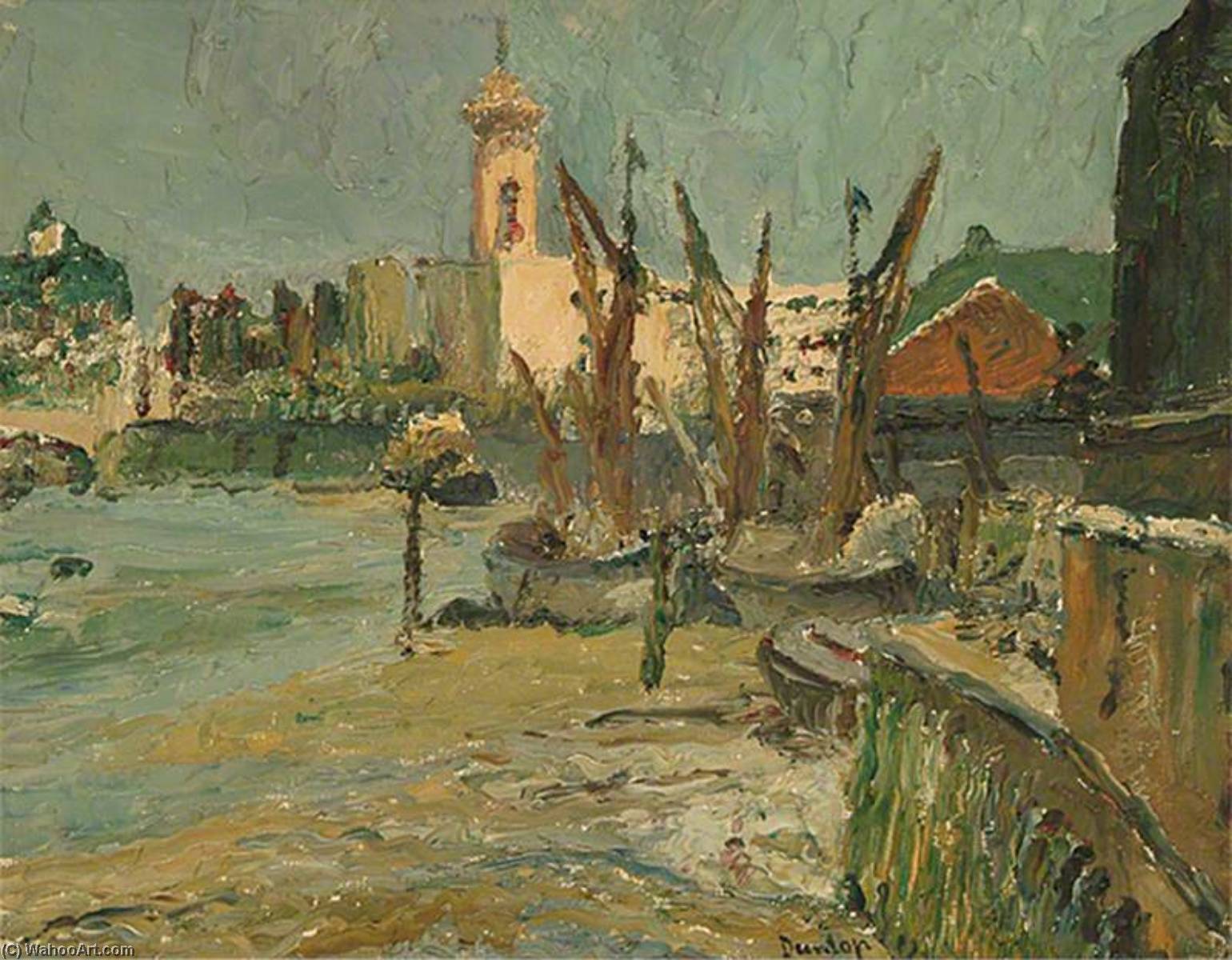 The Thames At Lambeth, London — ロナルド・オッソーリー・ダンロップ