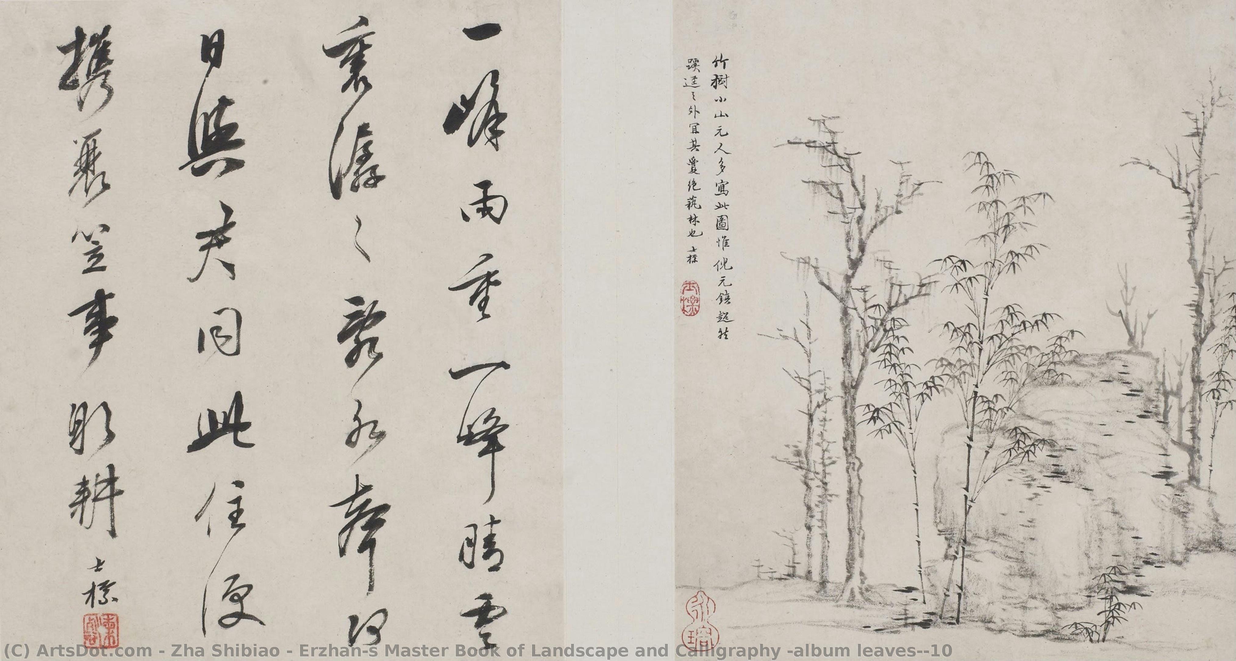 Erzhan’s Master Book Of Landscape And Calligraphy (album Leaves)－10 — Zha Shibiao