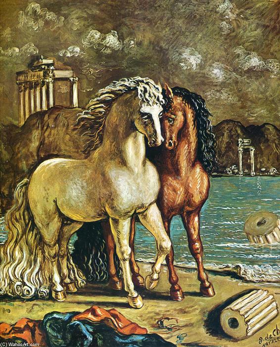 Antique Horses On The Aegean Shore — Giorgio De Chirico