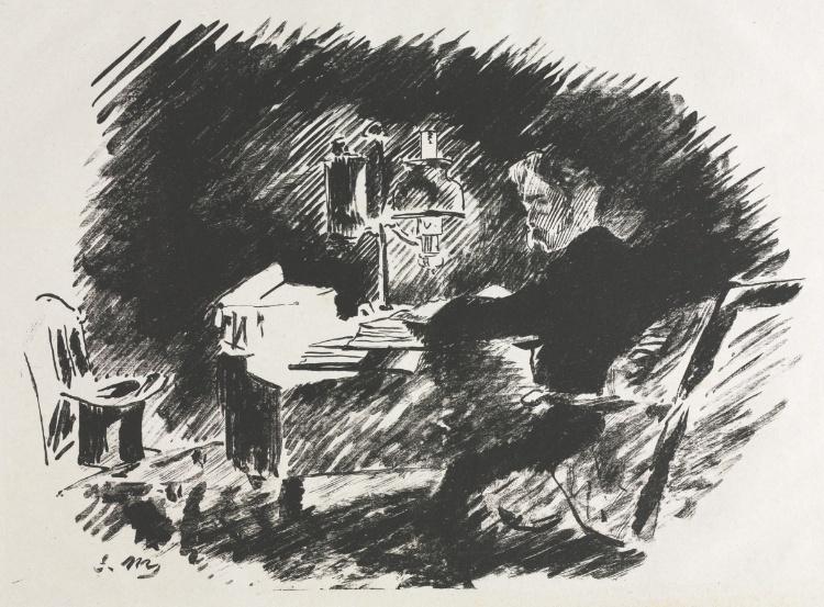 Illustration Für „der Rabe“ Von Edgar Allan Poe — Édouard Manet