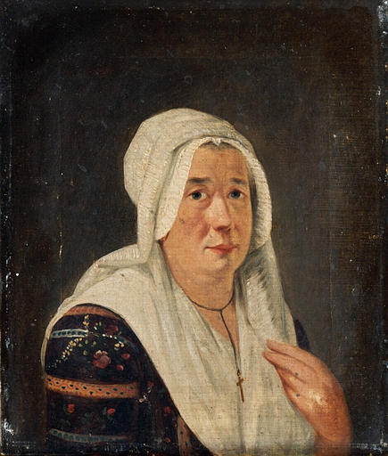 Portrait D'une Dame Âgée,avec Une Coiffe — Jean François Sablet
