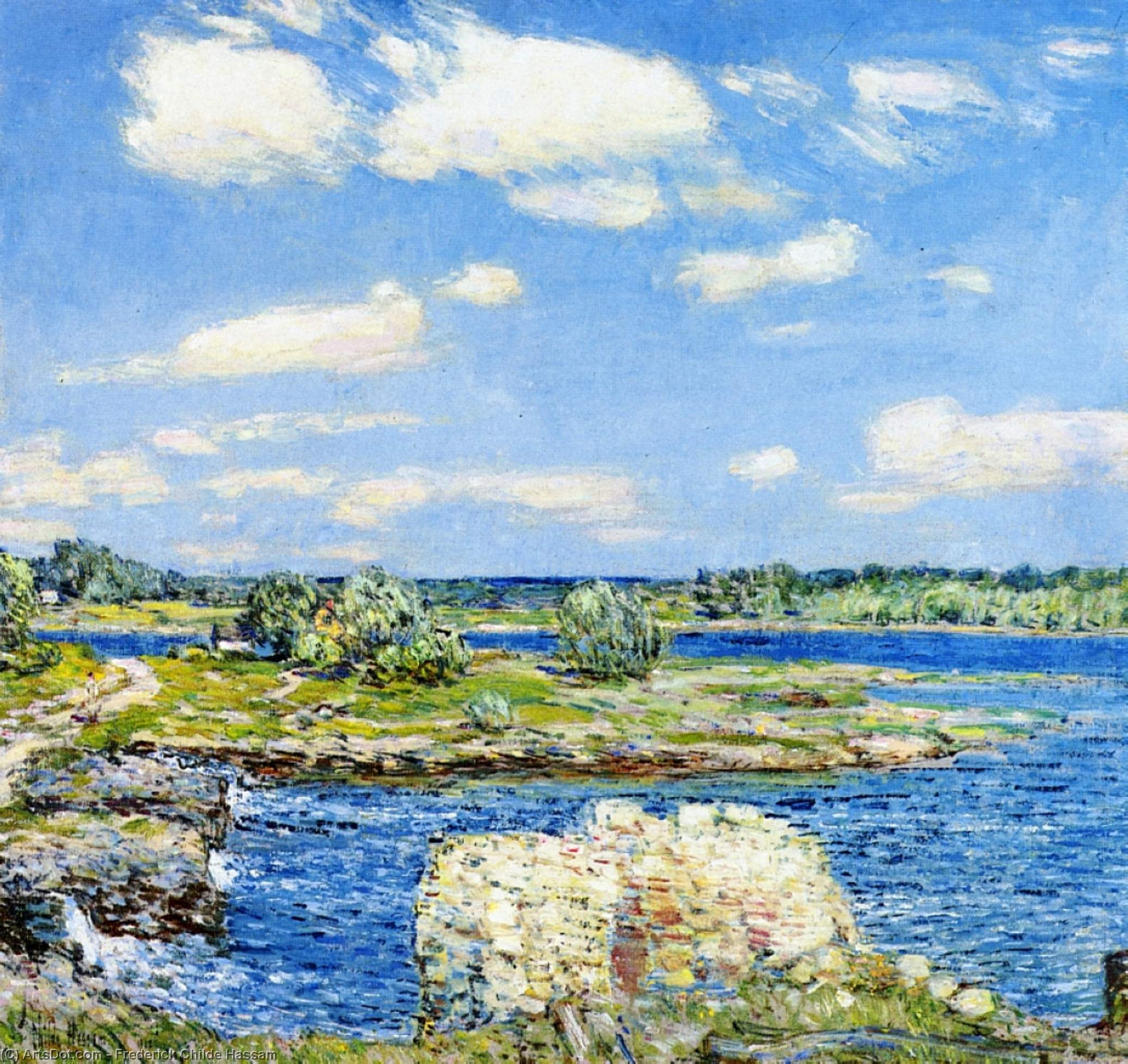 Mill Site And Old Todal Dam, Cos Cob — Frederick Childe Hassam