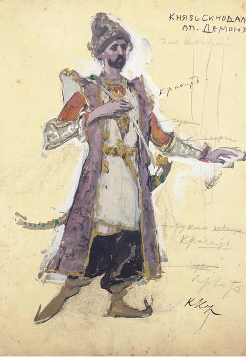Two Costume Designs; One For Demon; Prince Sinodal — Konstantin Alexeievitch Korovin