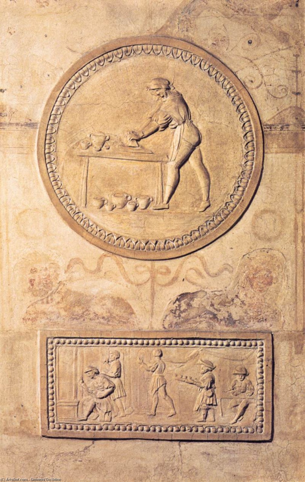 Stucco Reliefs In A Pilaster — ジョヴァンニ・ダ・ウディネ