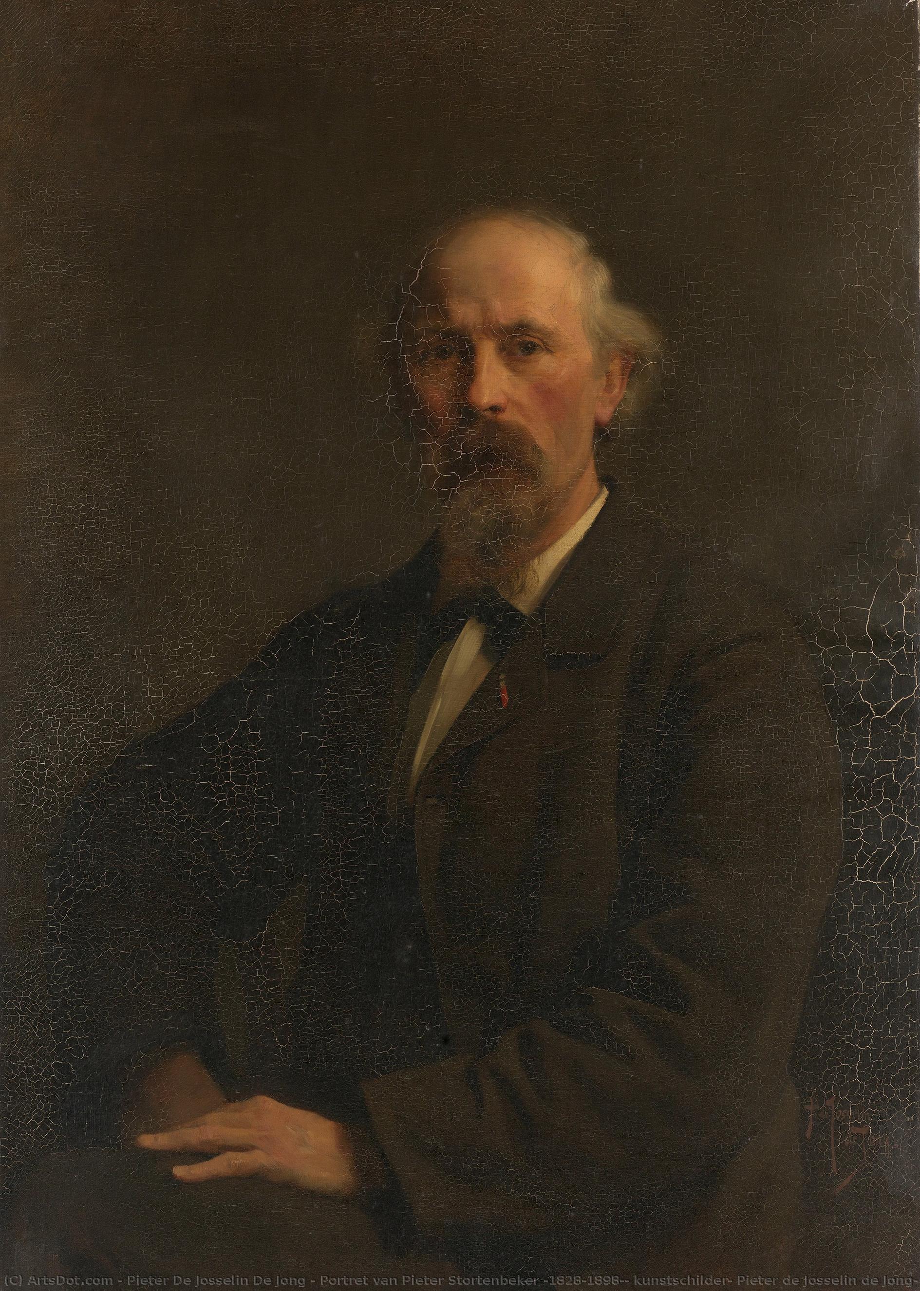 Portret Van Pieter Stortenbeker (1828-1898), Kunstschilder, Pieter De Josselin De Jong, C. 1884 — Pieter De Josselin De Jong