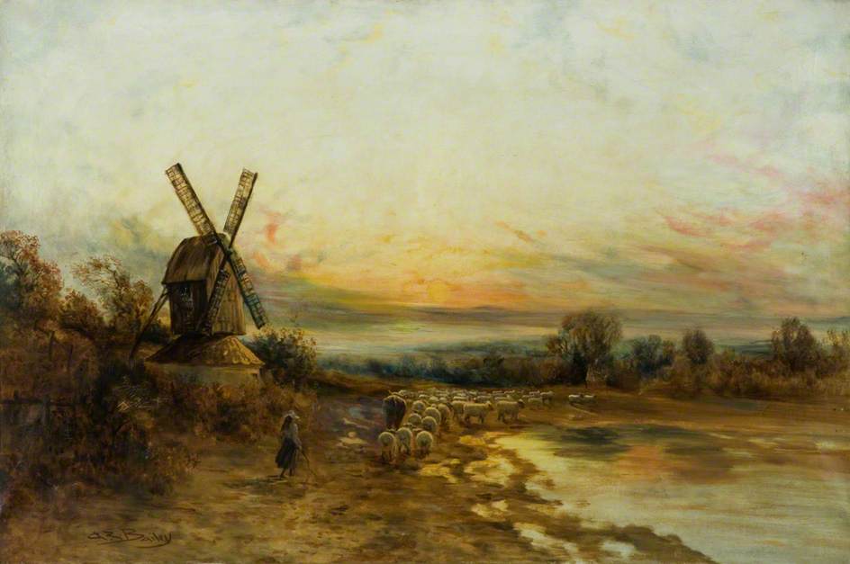 Landscape With Windmill — Albert Edward Bailey