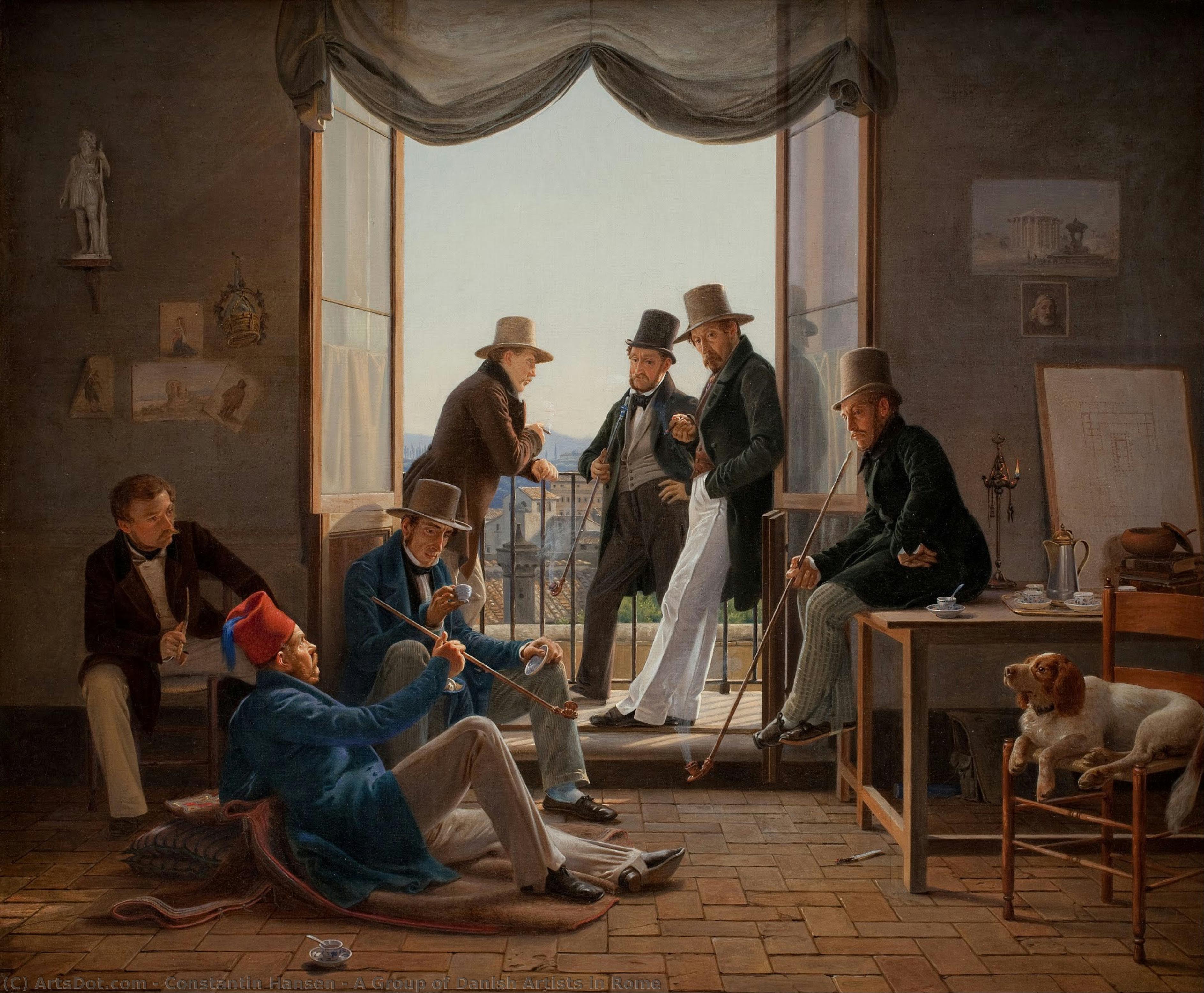 A Group Of Danish Artists In Rome — Konstantin Hansen