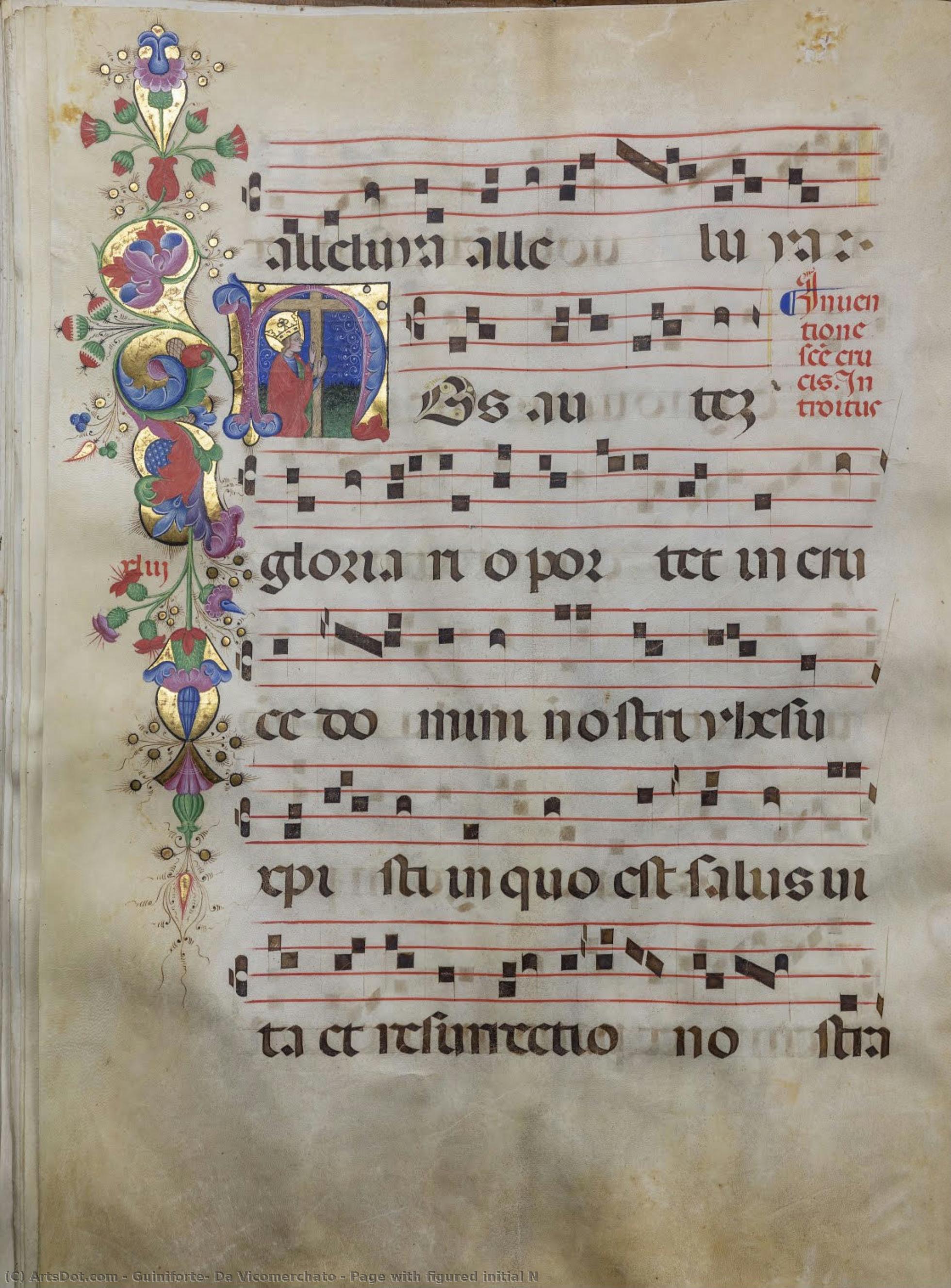 Page With Figured Initial N — Guiniforte, Da Vicomerchato