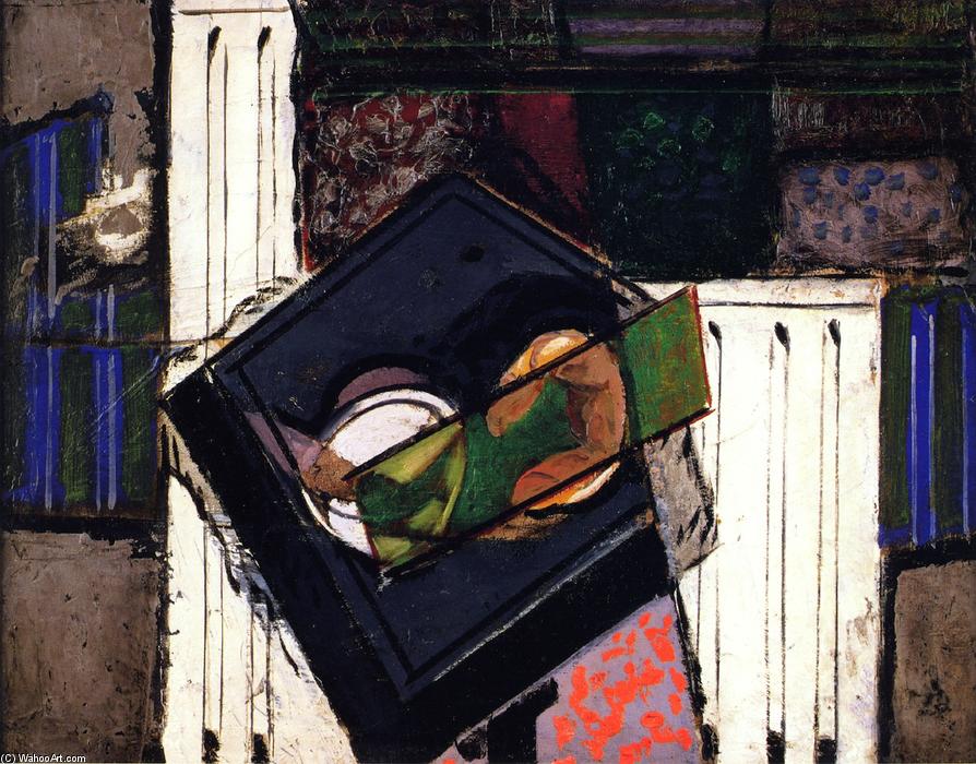 Still Life With Grey Table And White Columns — Alfred Henry Maurer