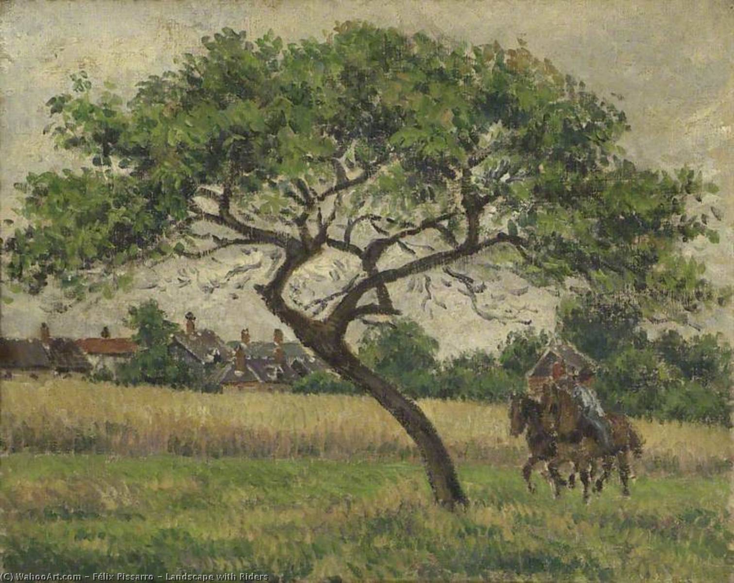 Landscape With Riders — Félix Pissarro