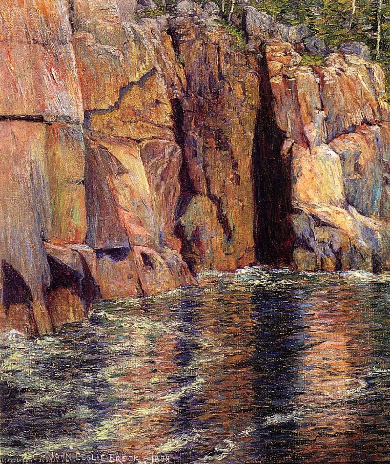 The Cliffs At Ironbound Island, Maine — John Leslie Breck