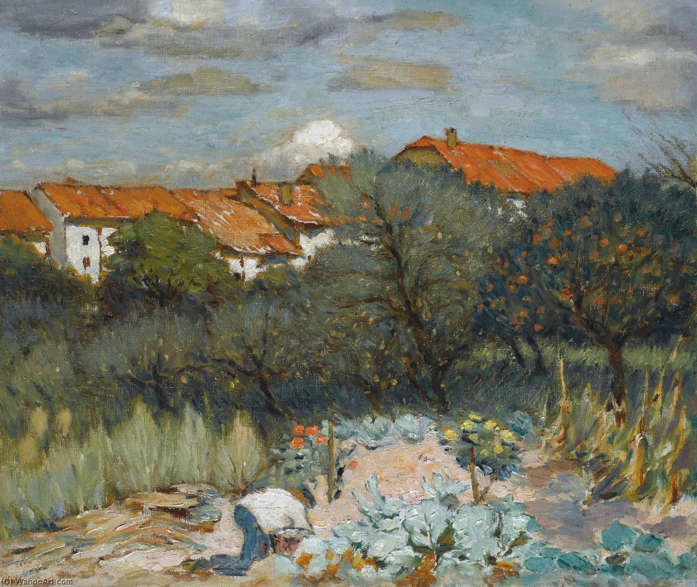 Landscape With Red Roofs — Petr Alexandrovich Nilus